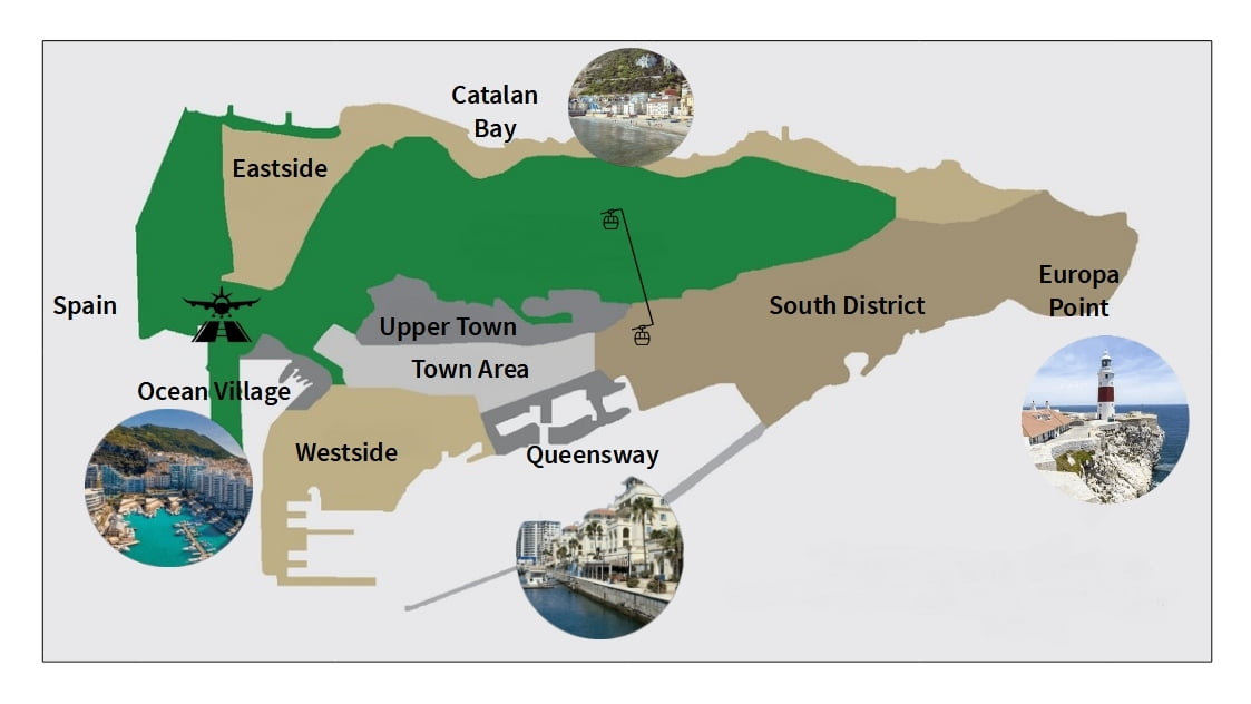 Gibraltar Map And Area Guide 